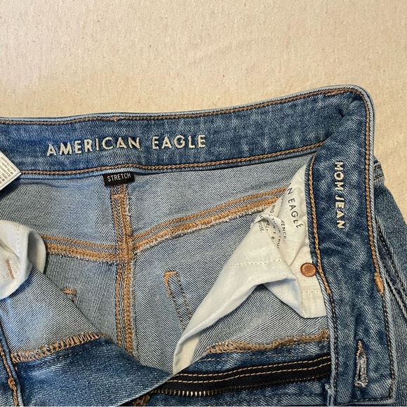 american eagle high rise stretch mom jeans size 0 - Picture 2 of 4